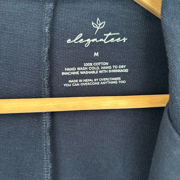 Elegantees Jenni French Terry Duster in Navy - Medium - Picture 3 of 4